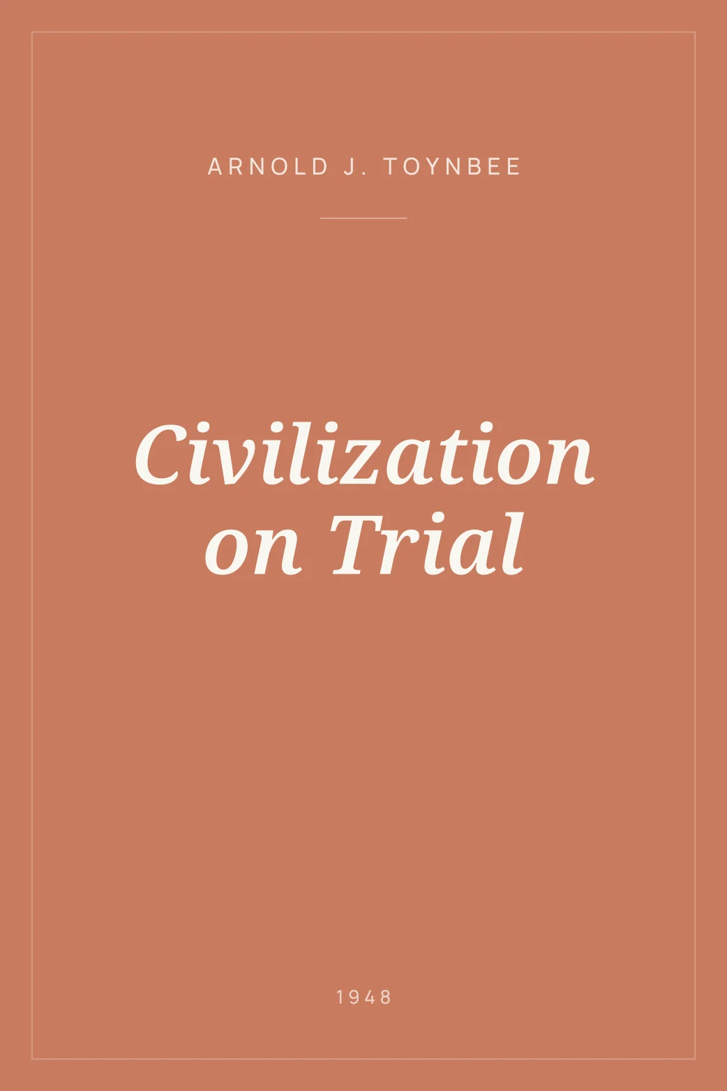 Portada de Civilization on Trial