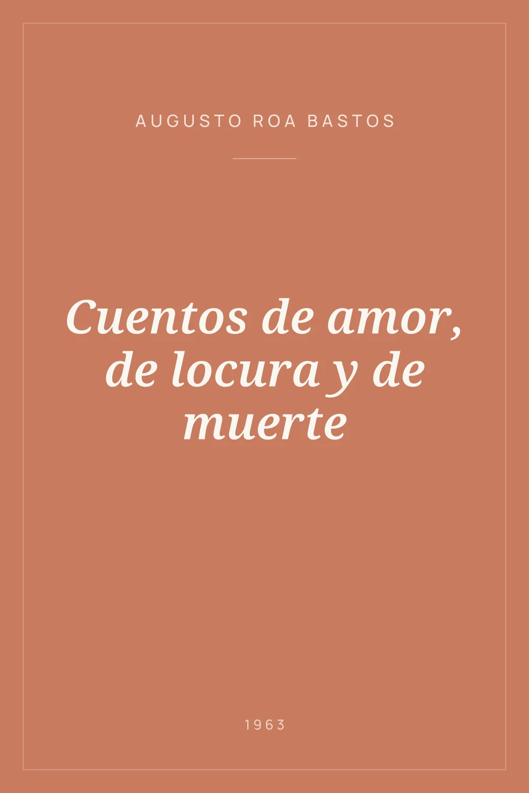 Portada de Cuentos de amor, de locura y de muerte