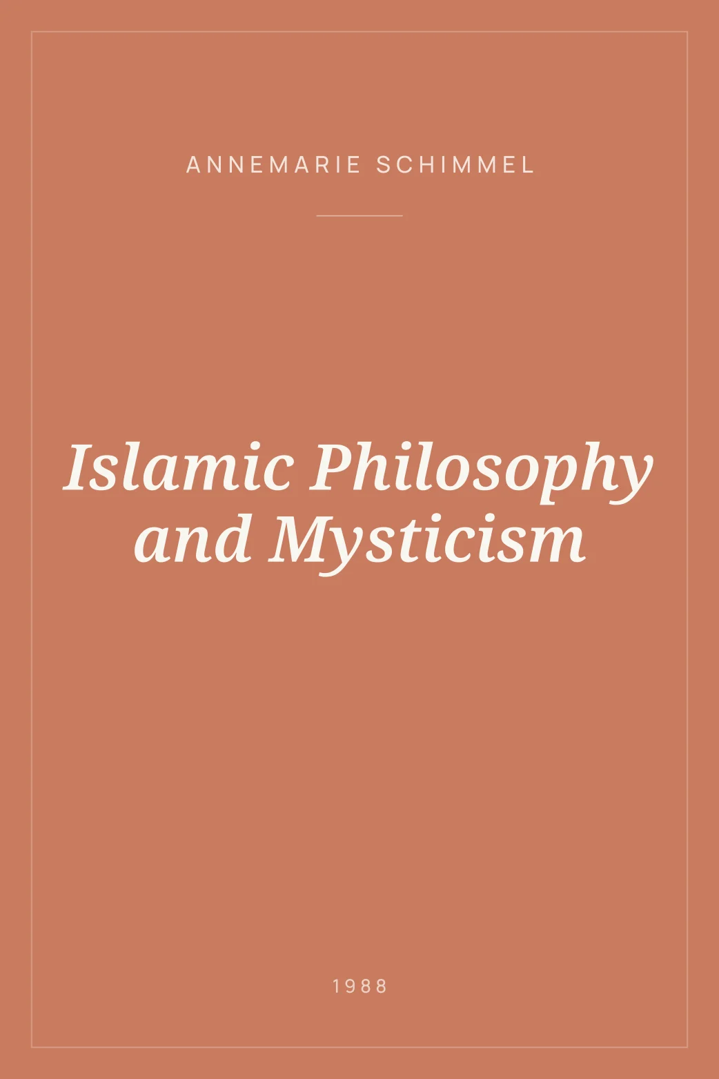 Portada de Islamic Philosophy and Mysticism