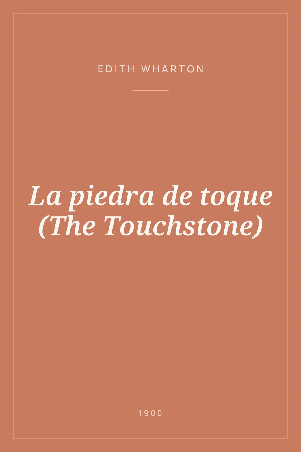 Portada de La piedra de toque (The Touchstone)