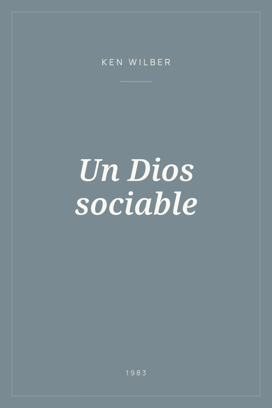 Portada de Un Dios sociable