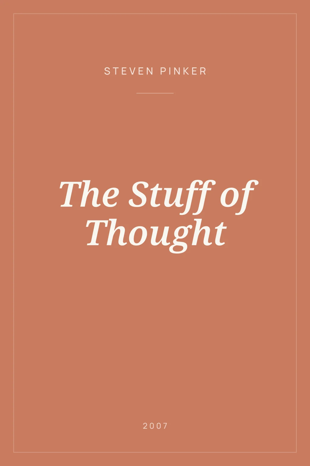 Portada de The Stuff of Thought