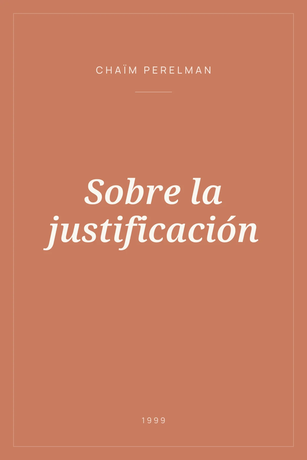 Portada de Sobre la justificación