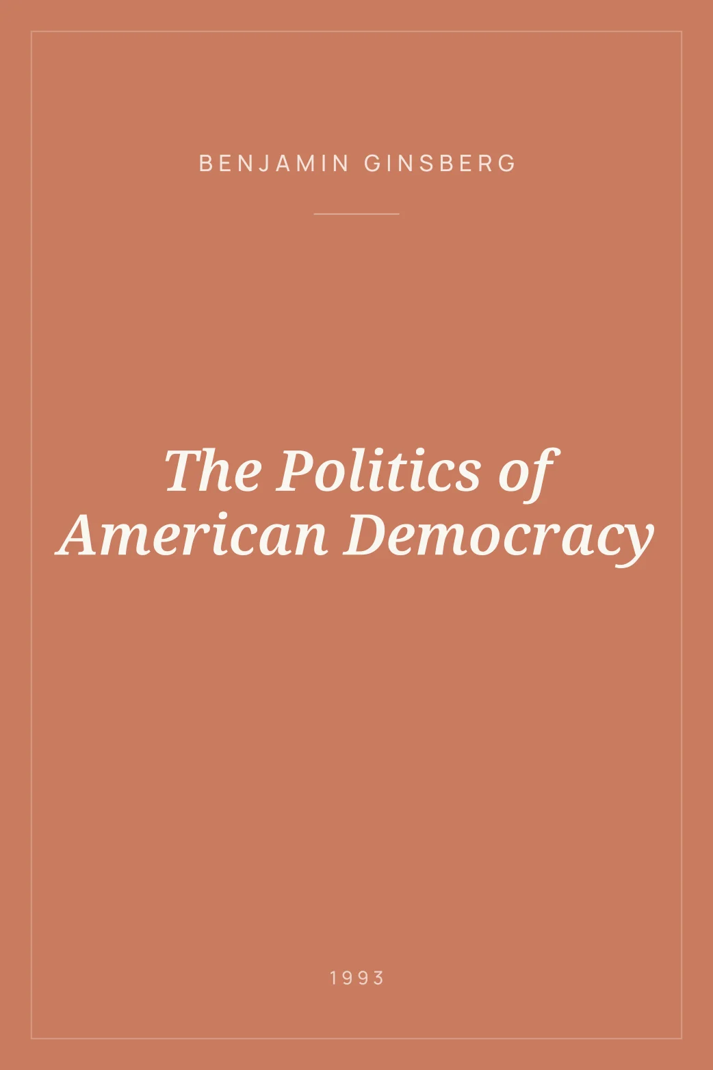 Portada de The Politics of American Democracy