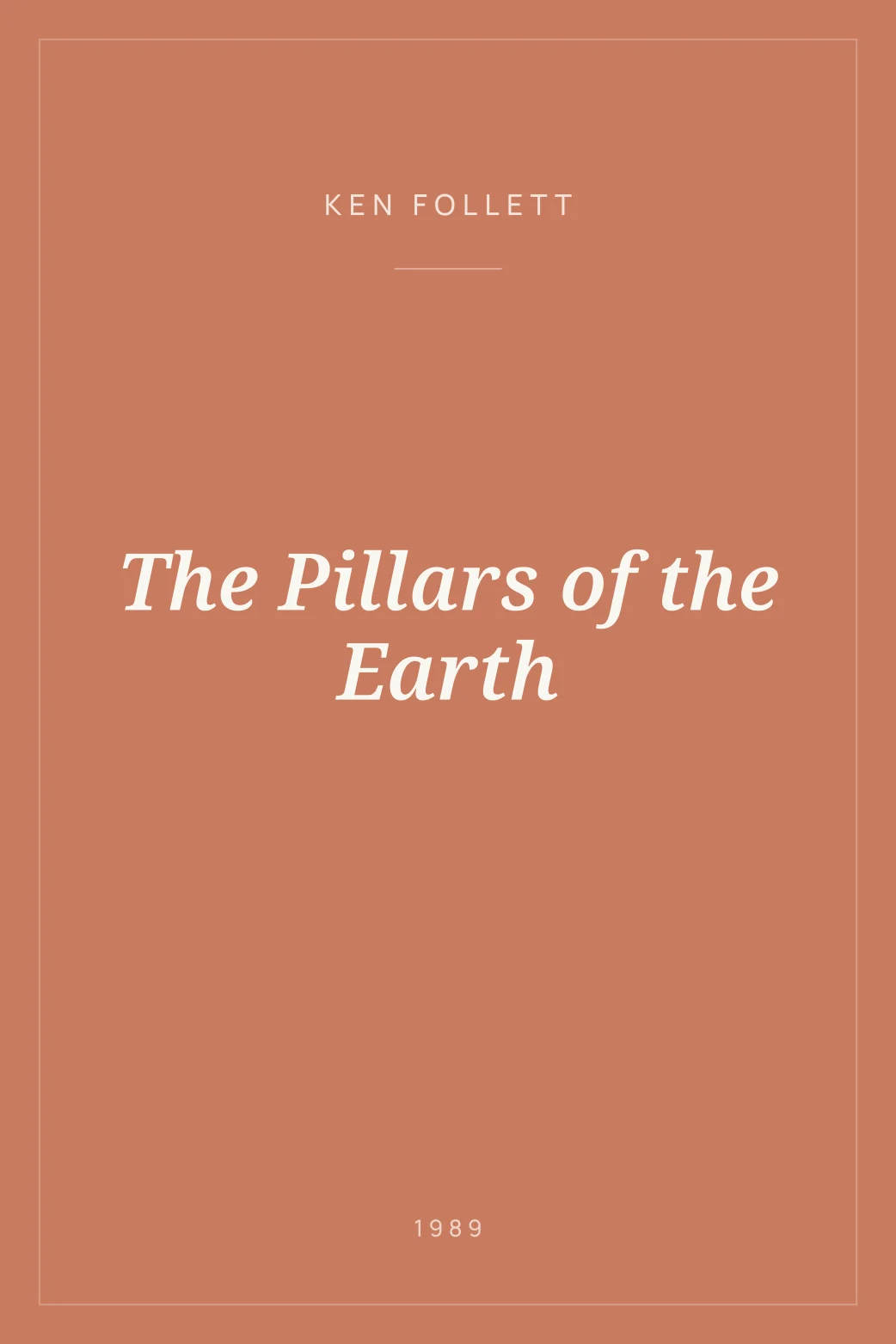 Portada de The Pillars of the Earth