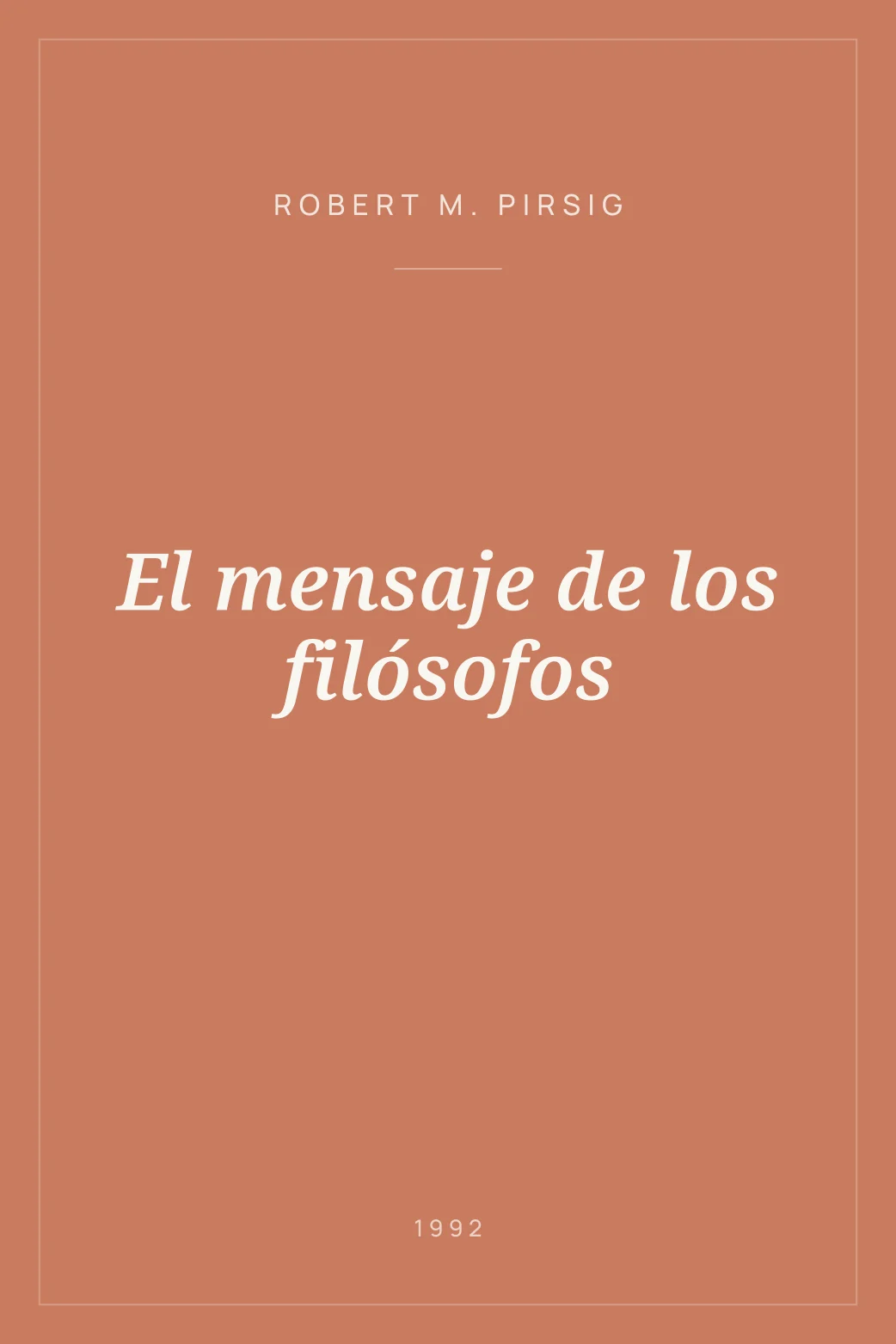 Portada de El mensaje de los filósofos