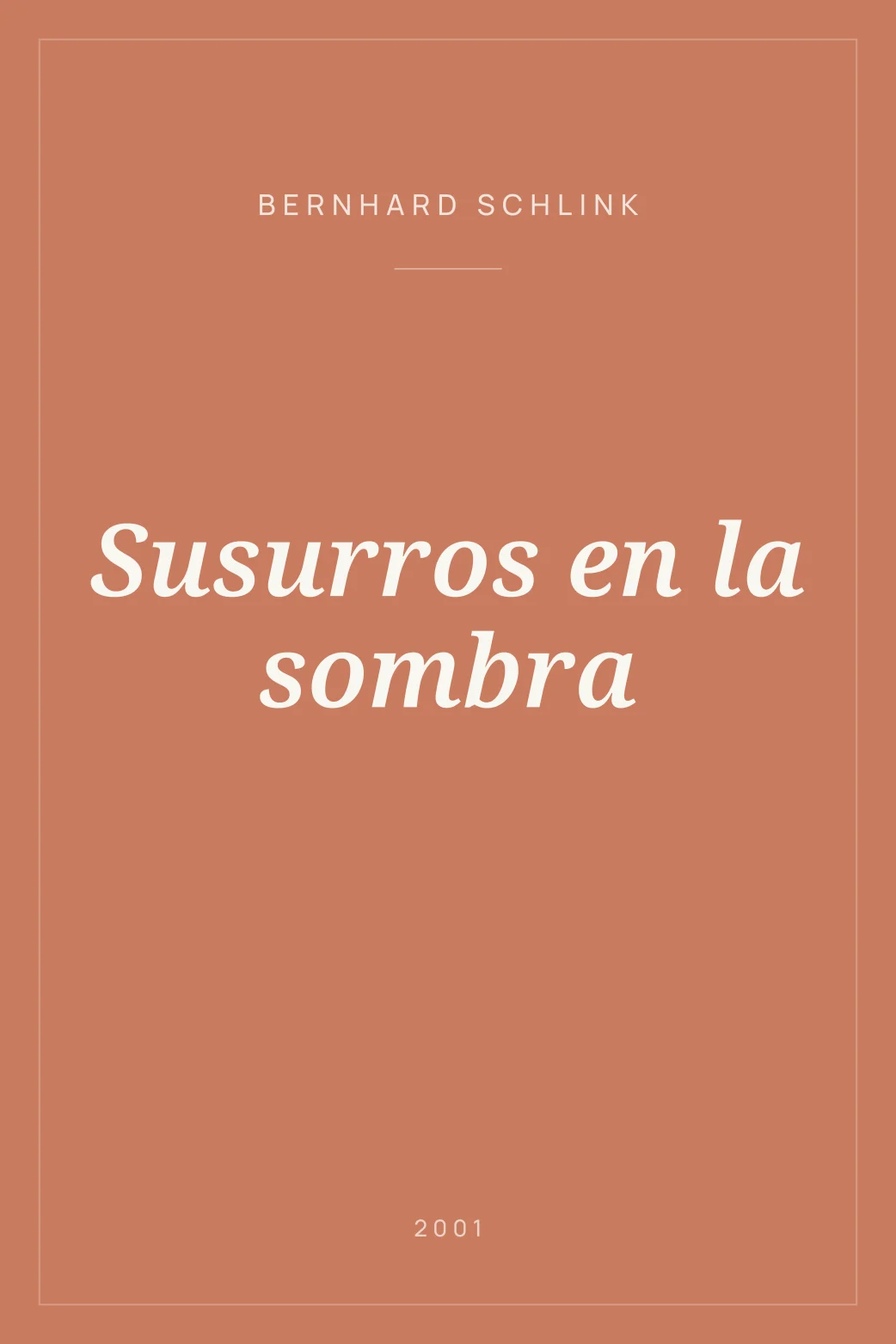 Portada de Susurros en la sombra