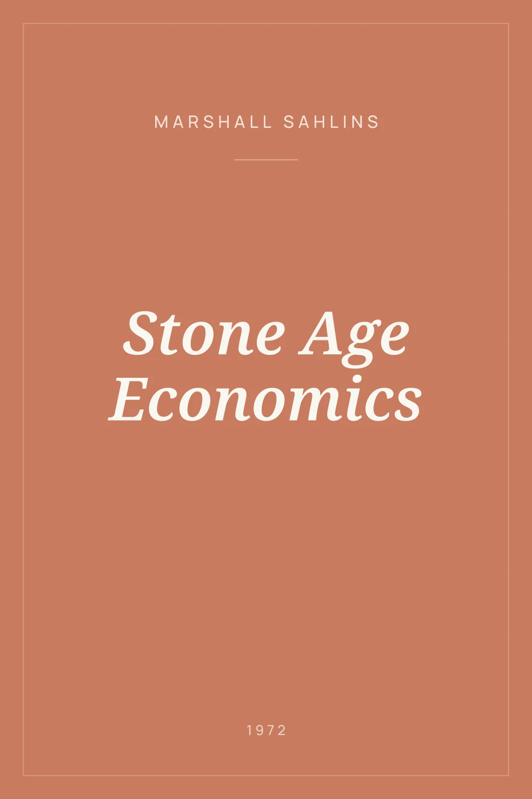 Portada de Stone Age Economics
