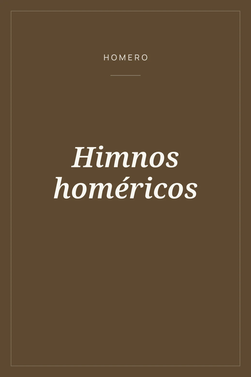 Portada de Himnos homéricos