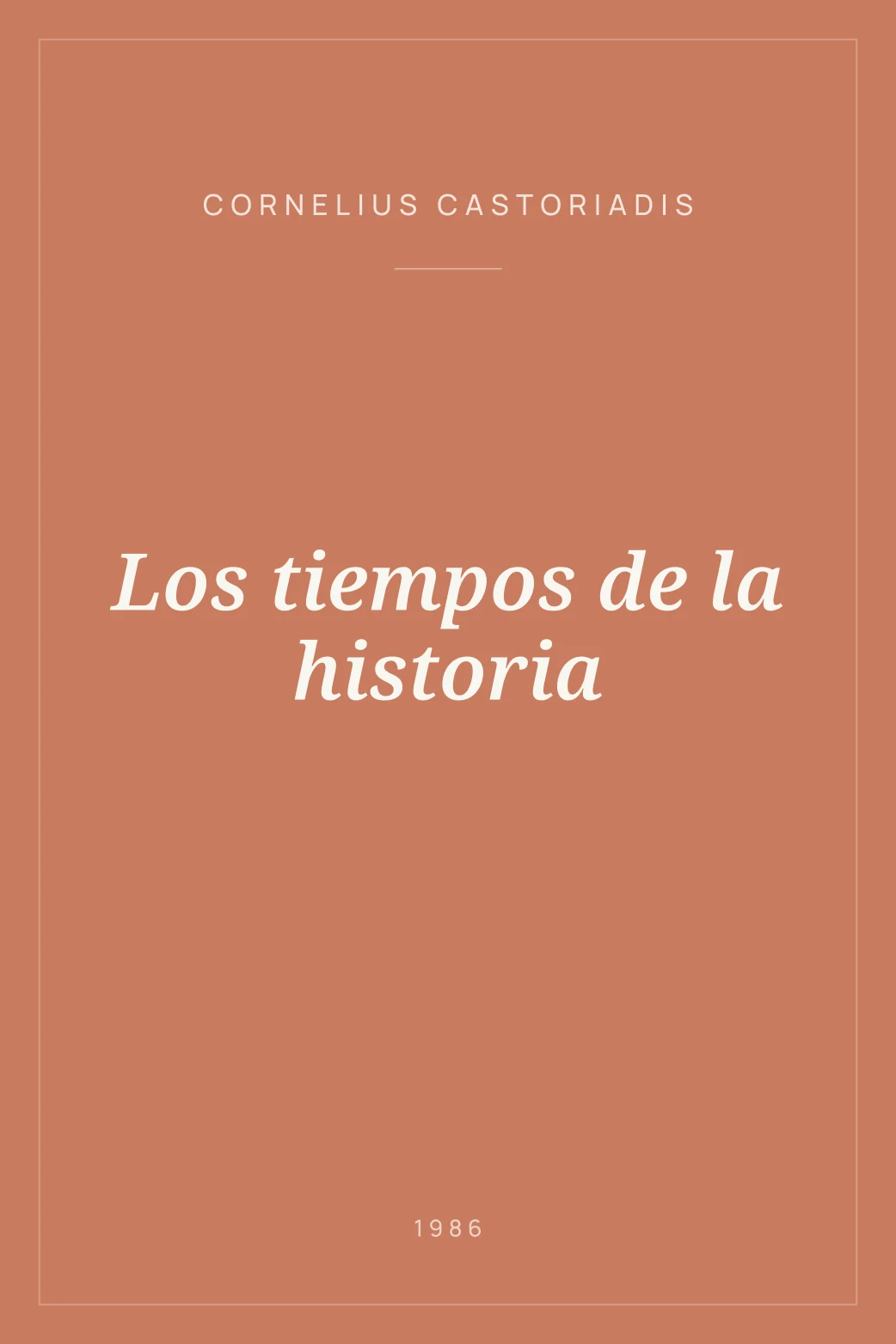 Portada de Los tiempos de la historia