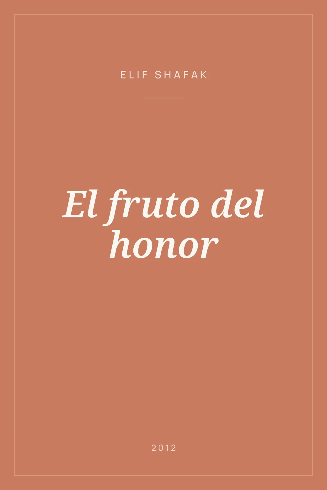 Portada de El fruto del honor