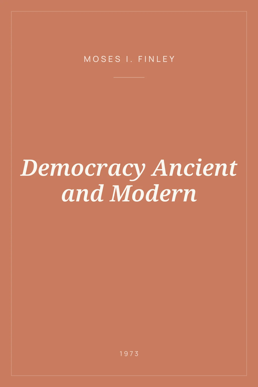 Portada de Democracy Ancient and Modern