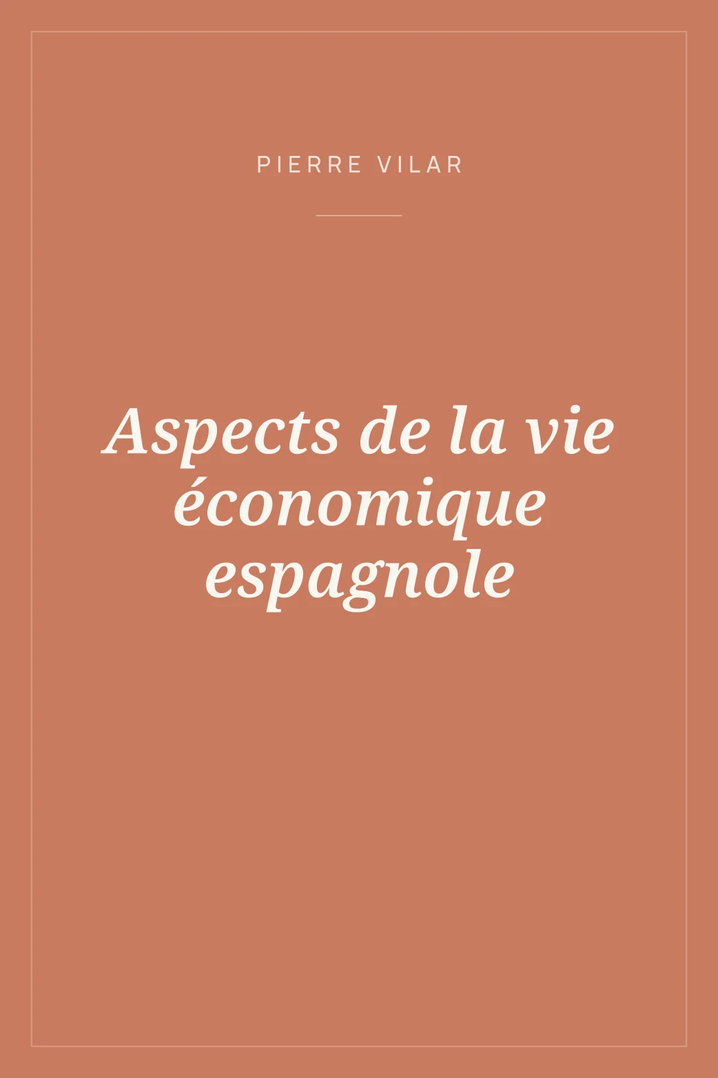 Portada de Aspects de la vie économique espagnole
