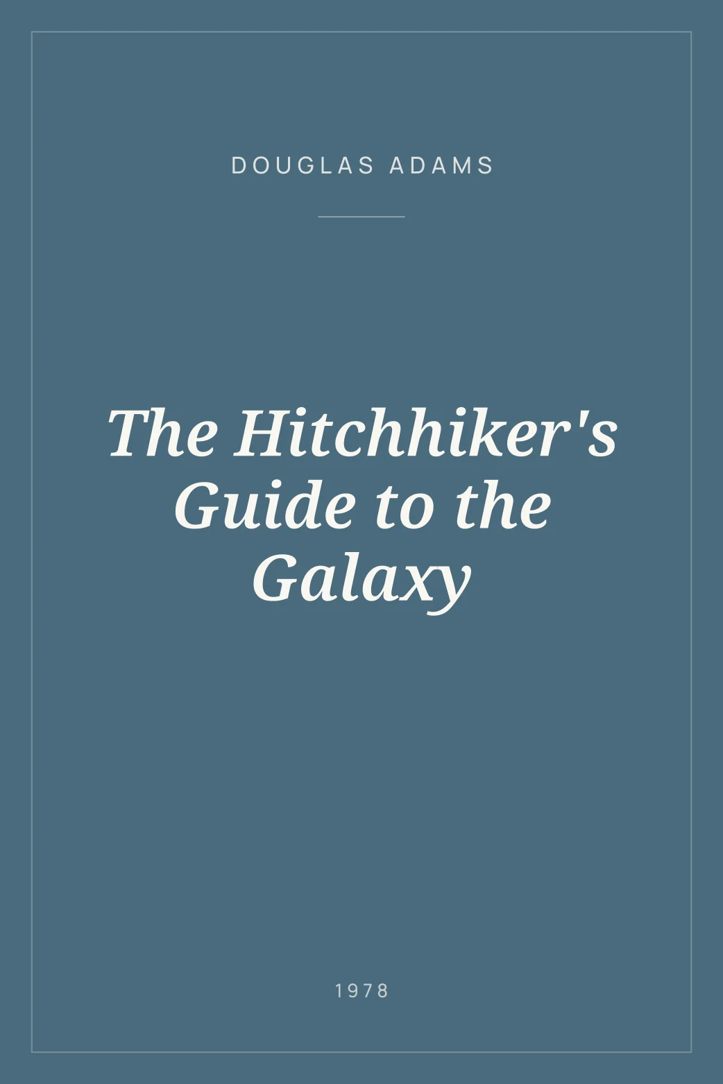 Portada de The Hitchhiker's Guide to the Galaxy