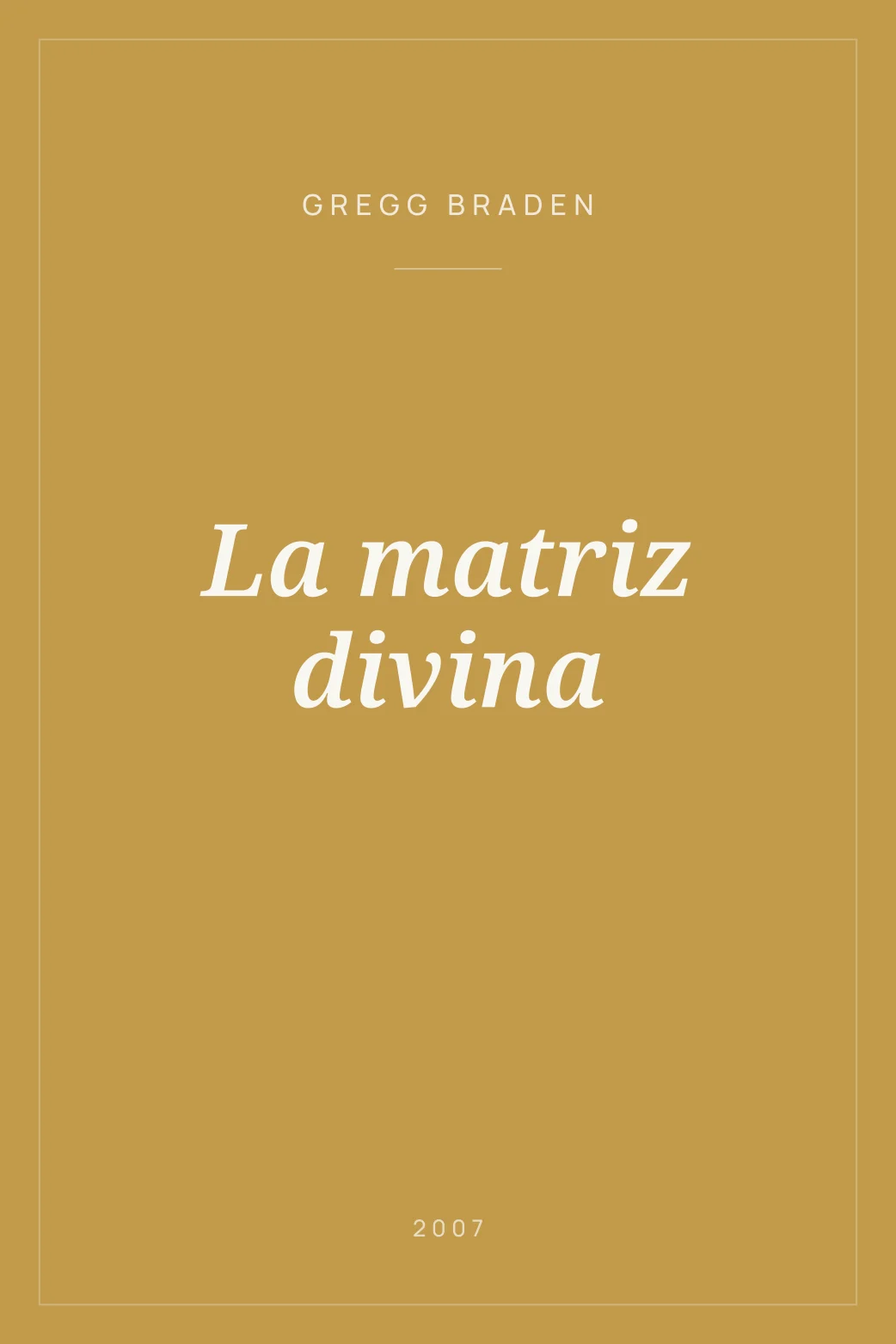 Portada de La matriz divina