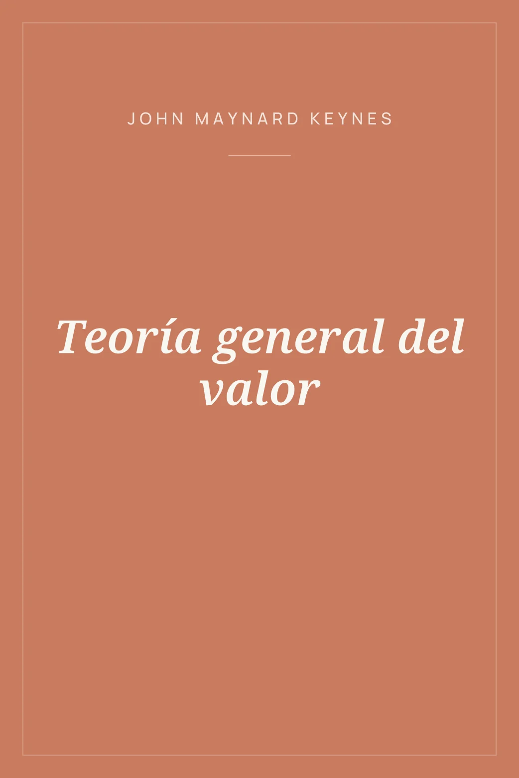 Portada de Teoría general del valor