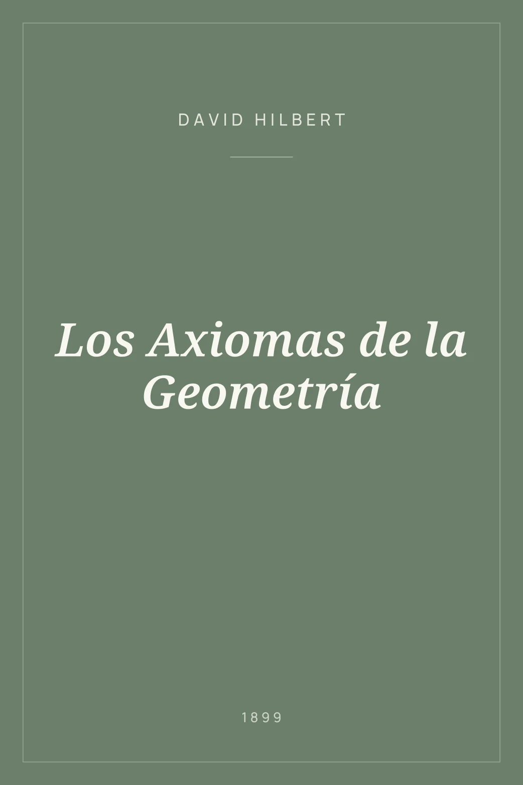 Portada de Los Axiomas de la Geometría