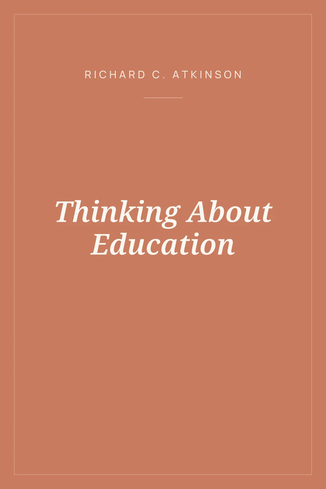 Portada de Thinking About Education