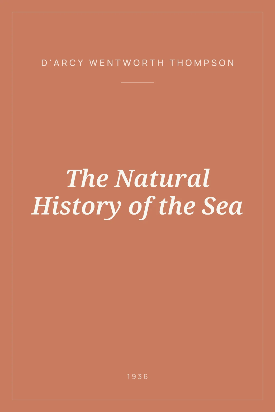 Portada de The Natural History of the Sea
