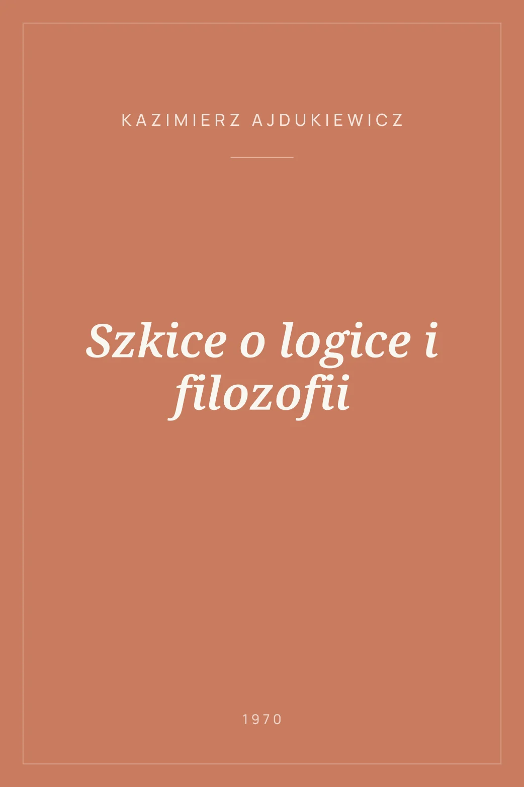Portada de Szkice o logice i filozofii