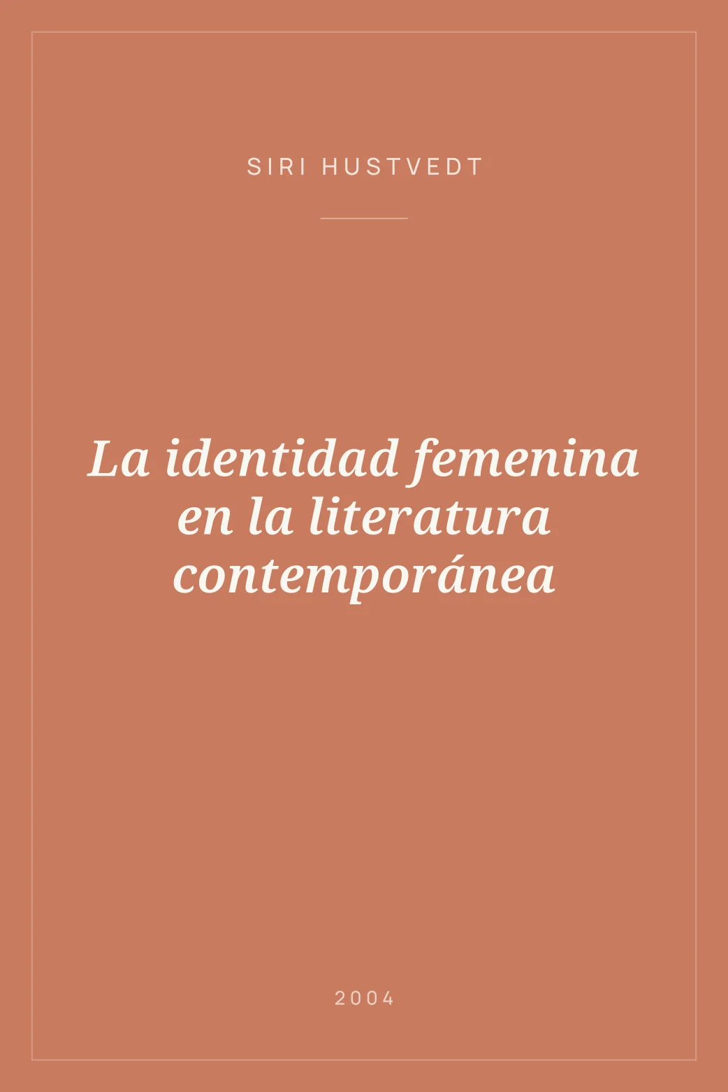 Portada de La identidad femenina en la literatura contemporánea