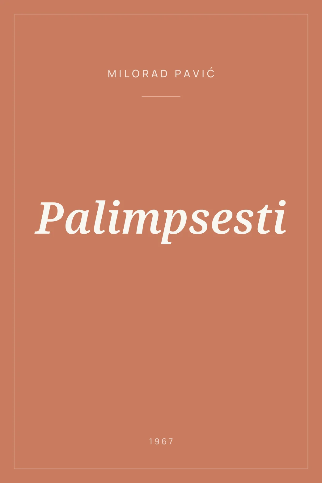 Portada de Palimpsesti