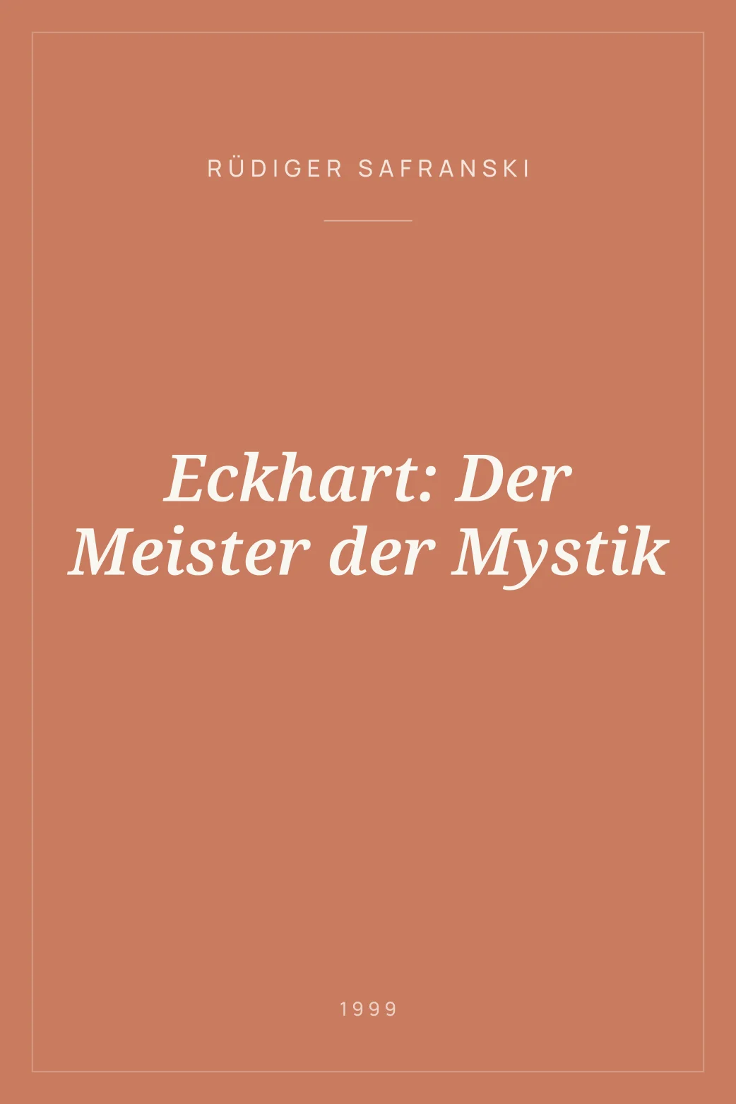 Portada de Eckhart: Der Meister der Mystik