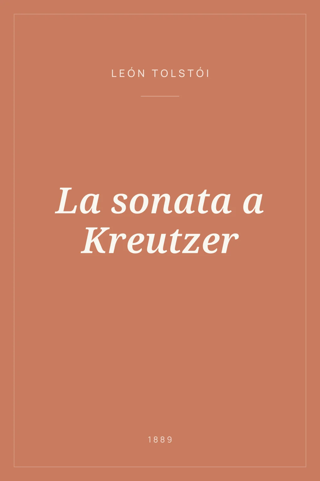 Portada de La sonata a Kreutzer