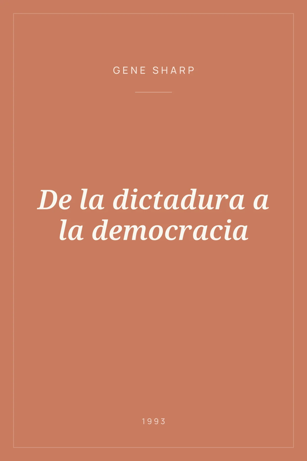 Portada de De la dictadura a la democracia