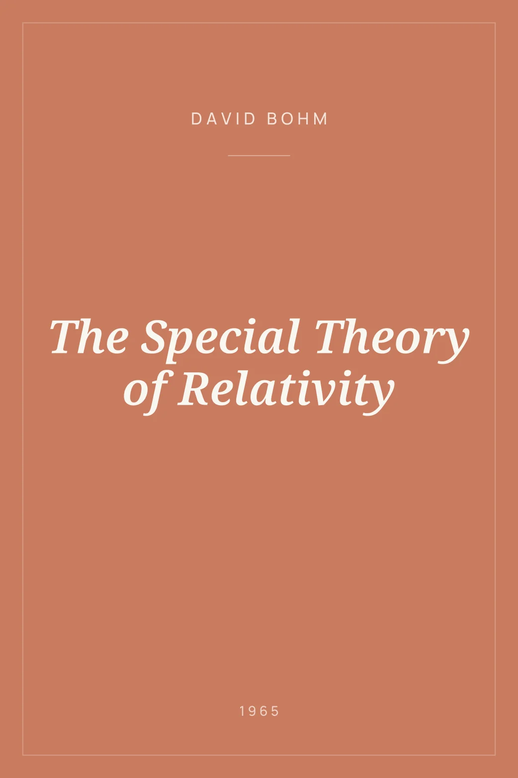 Portada de The Special Theory of Relativity