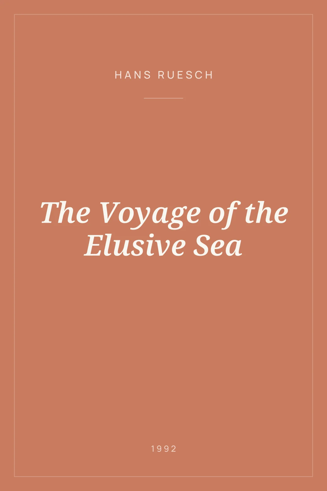 Portada de The Voyage of the Elusive Sea