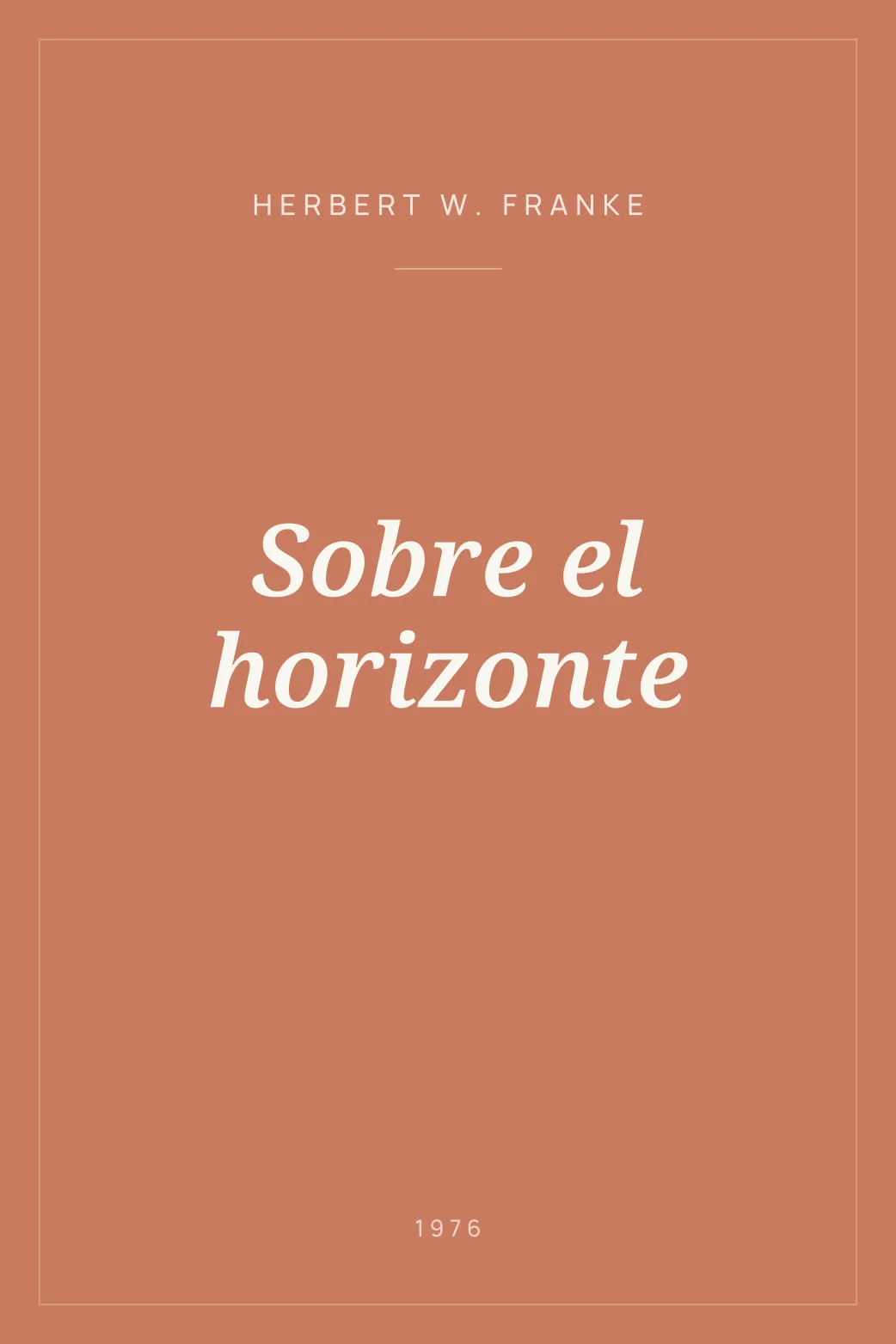 Portada de Sobre el horizonte