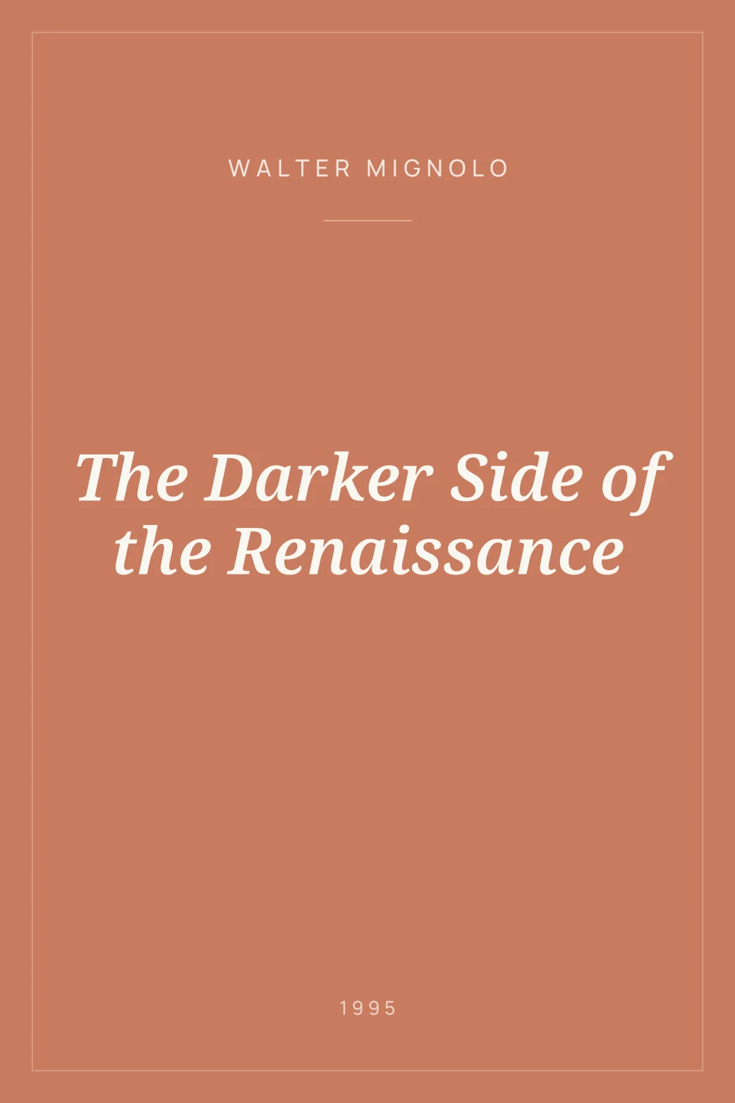 Portada de The Darker Side of the Renaissance