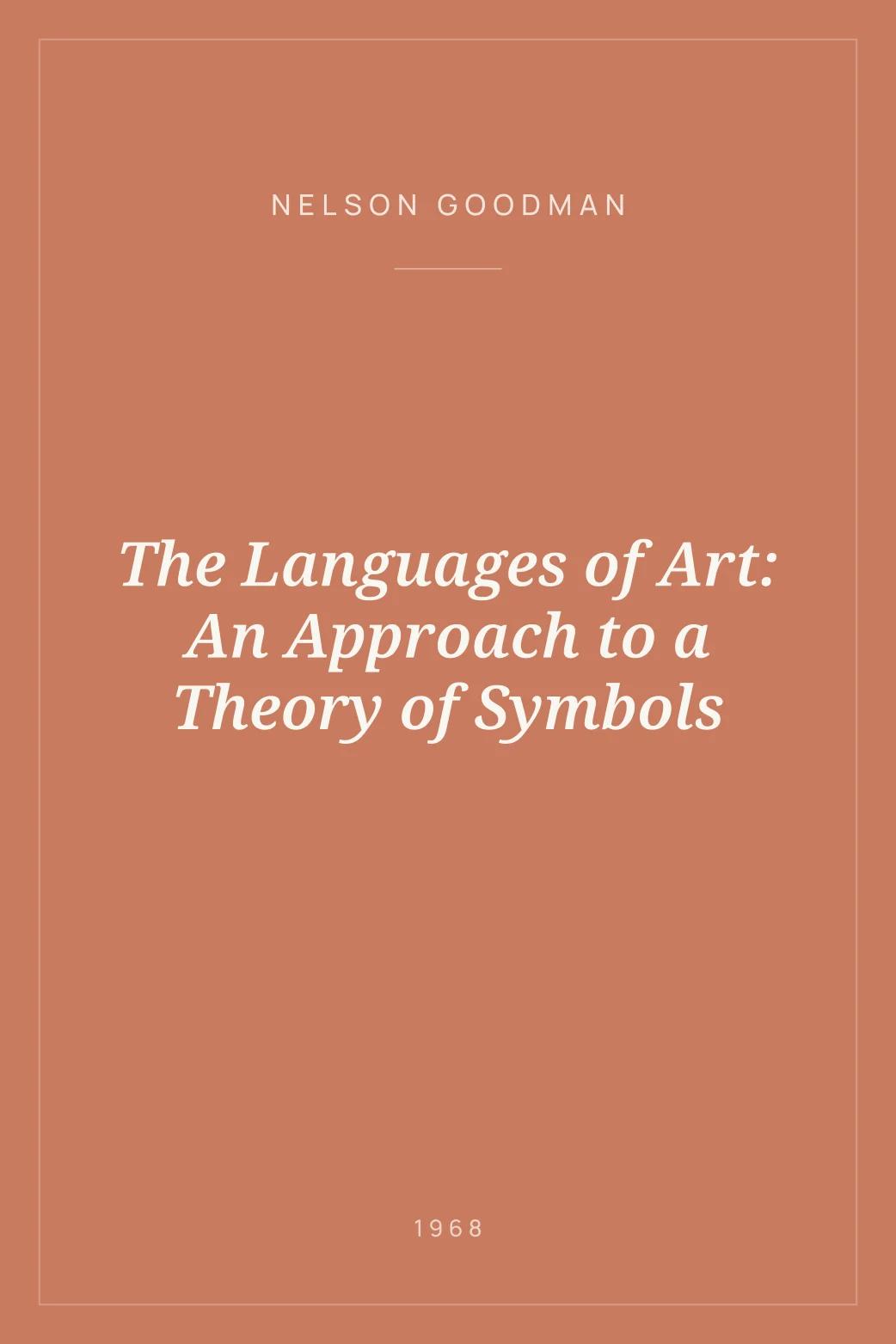 Portada de The Languages of Art: An Approach to a Theory of Symbols