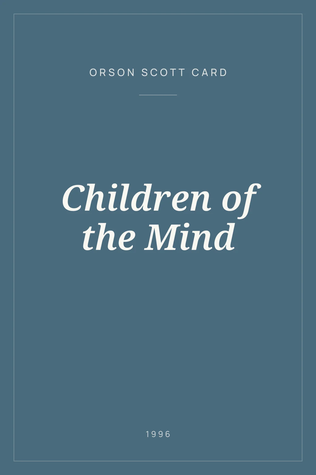 Portada de Children of the Mind