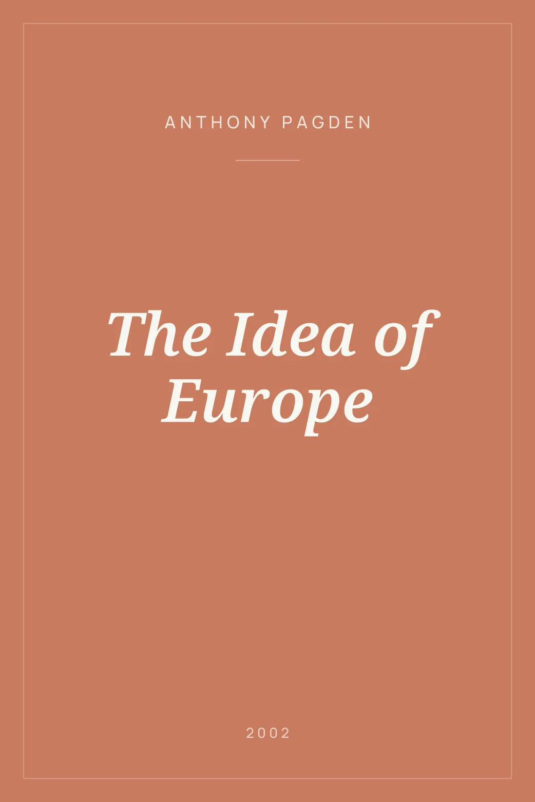 Portada de The Idea of Europe