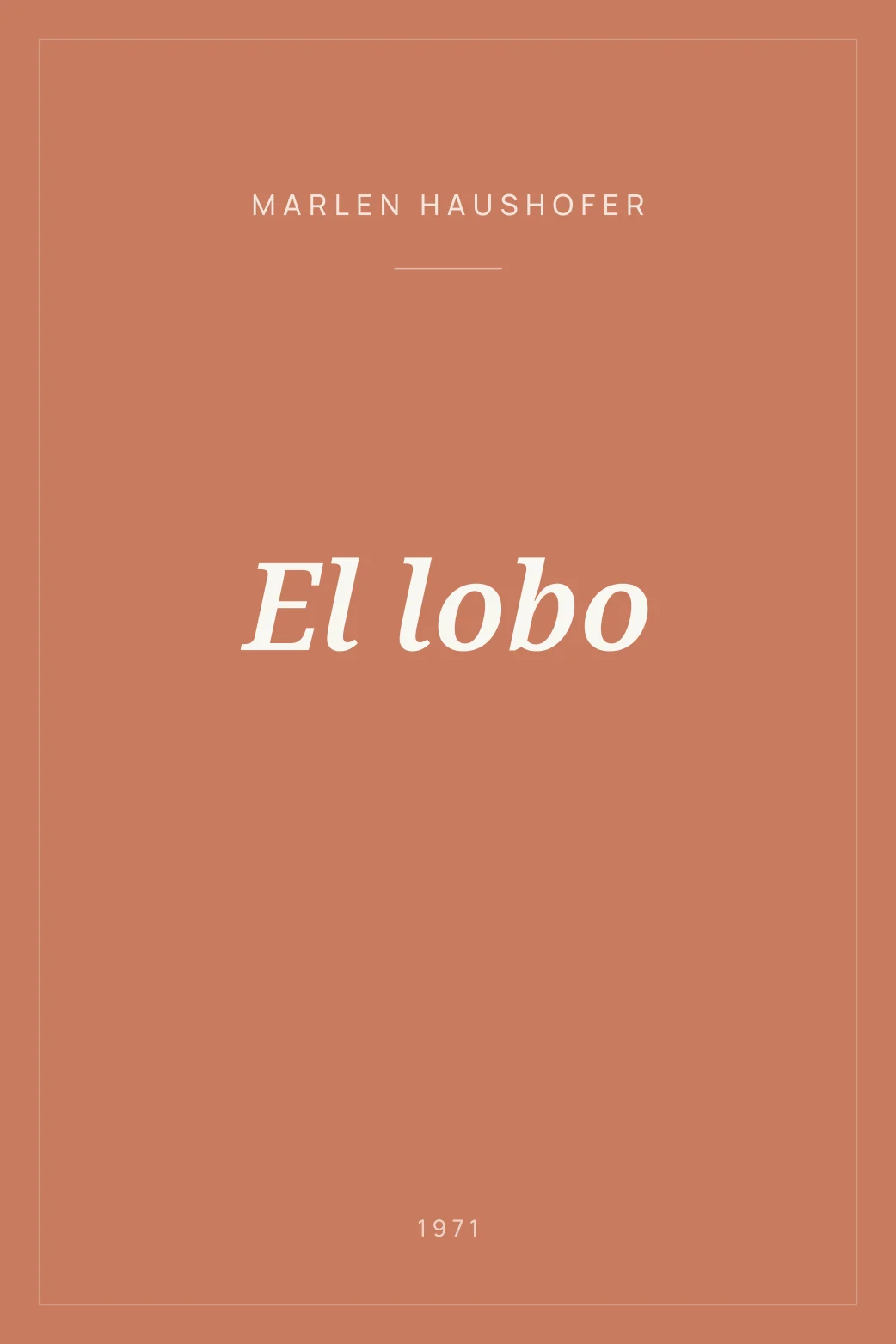 Portada de El lobo