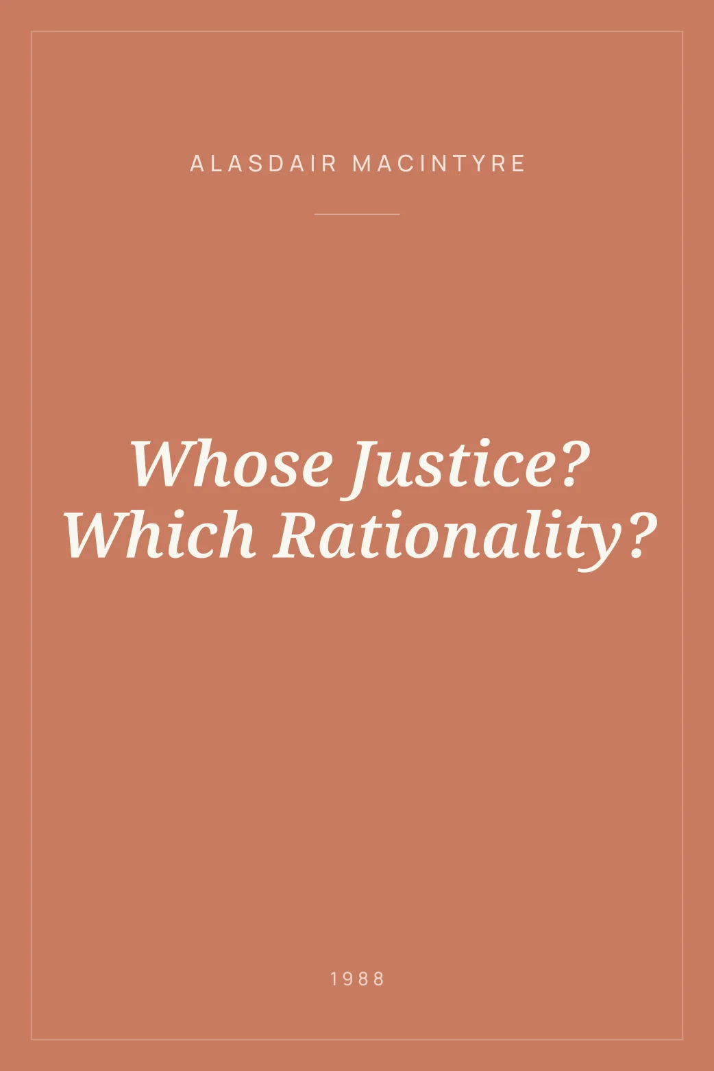 Portada de Whose Justice? Which Rationality?