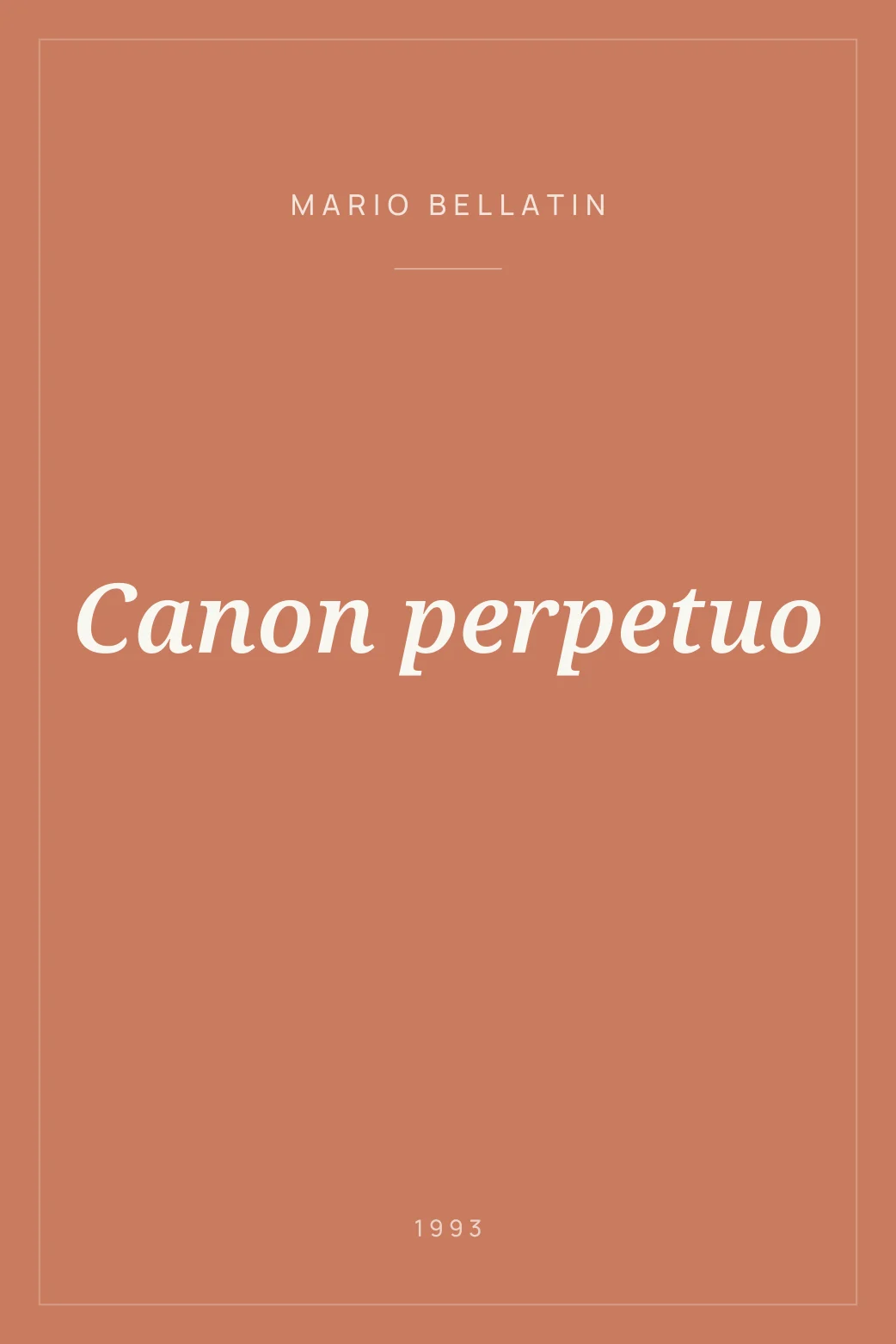 Portada de Canon perpetuo