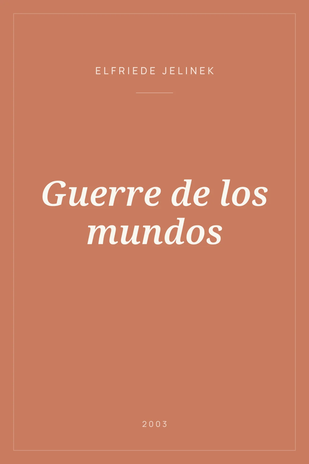 Portada de Guerre de los mundos