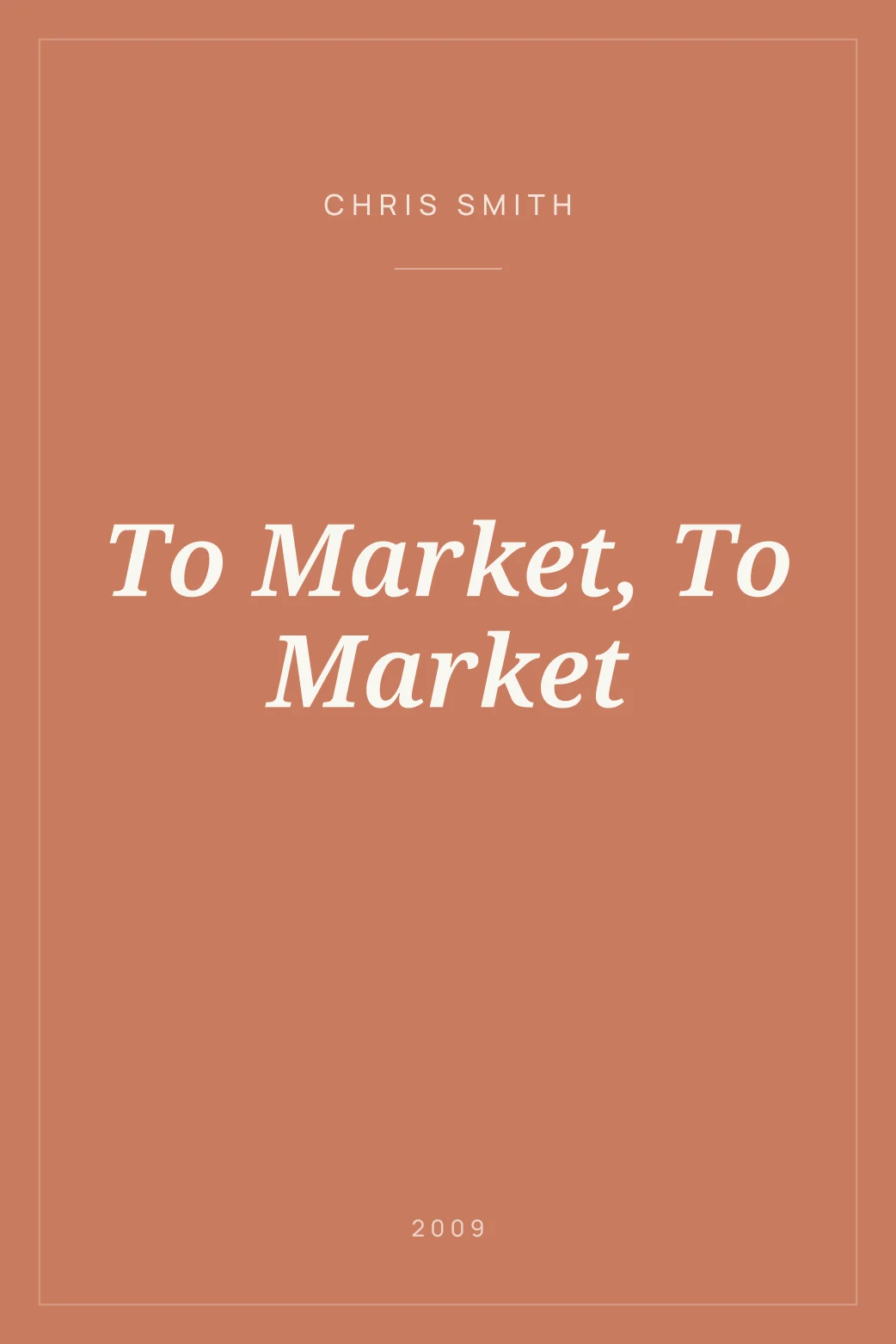 Portada de To Market, To Market