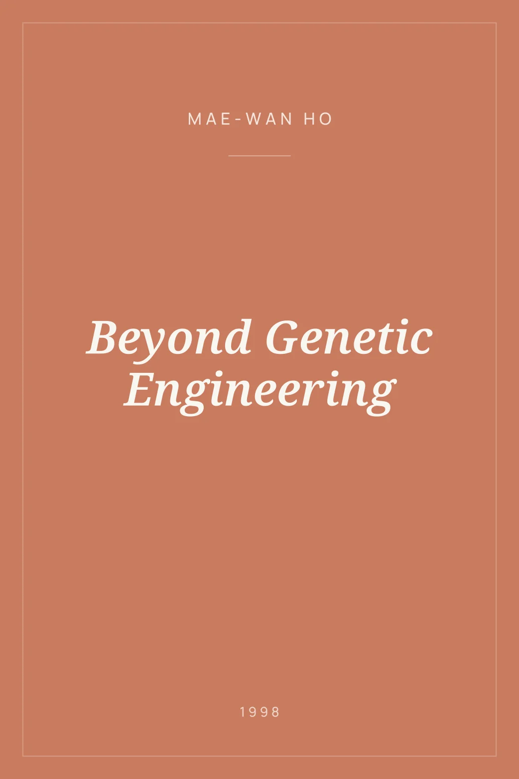 Portada de Beyond Genetic Engineering