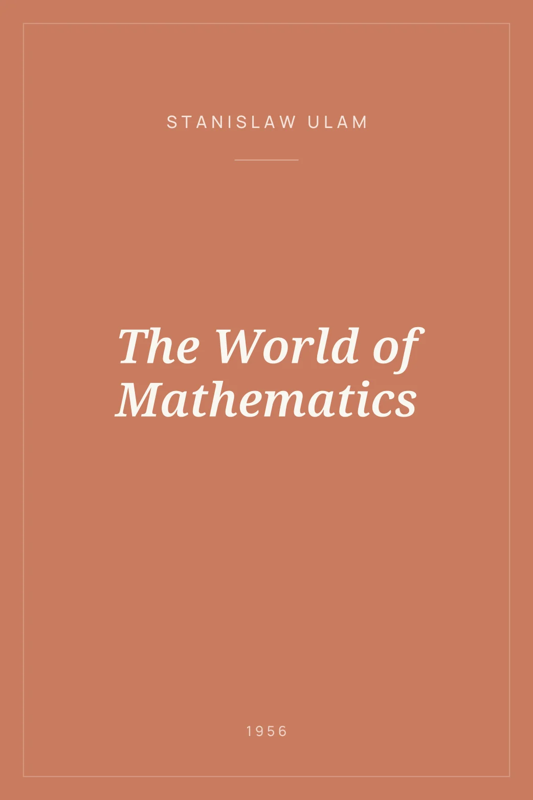 Portada de The World of Mathematics