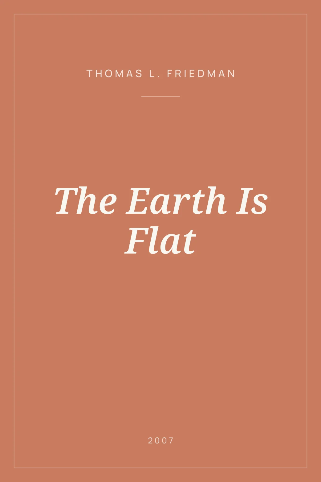 Portada de The Earth Is Flat