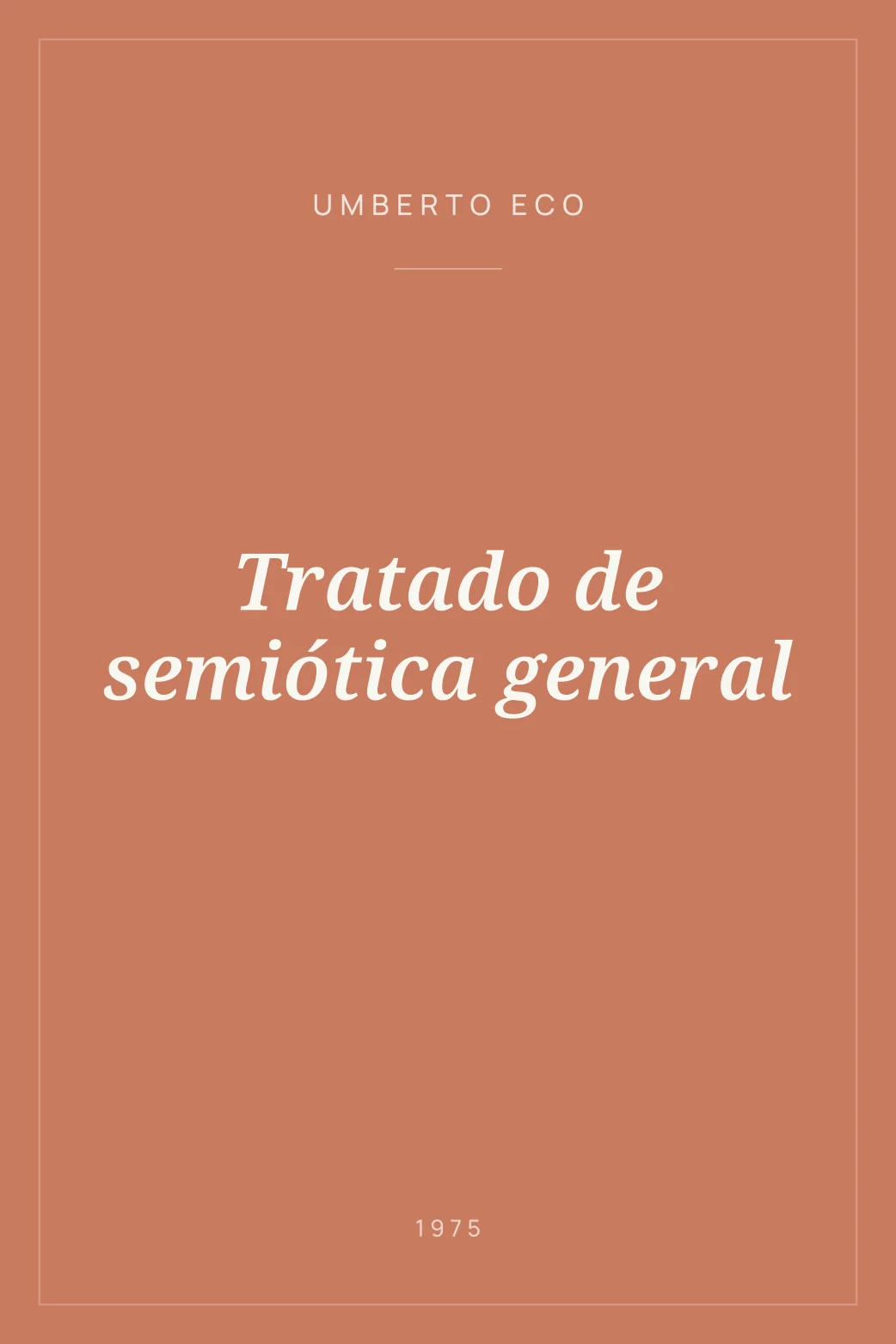 Portada de Tratado de semiótica general