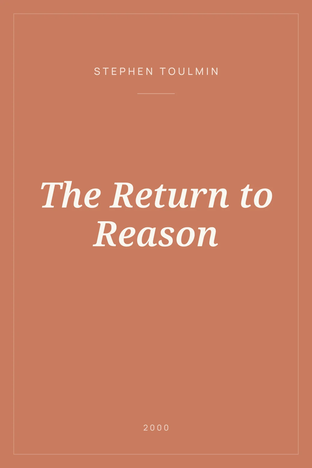 Portada de The Return to Reason