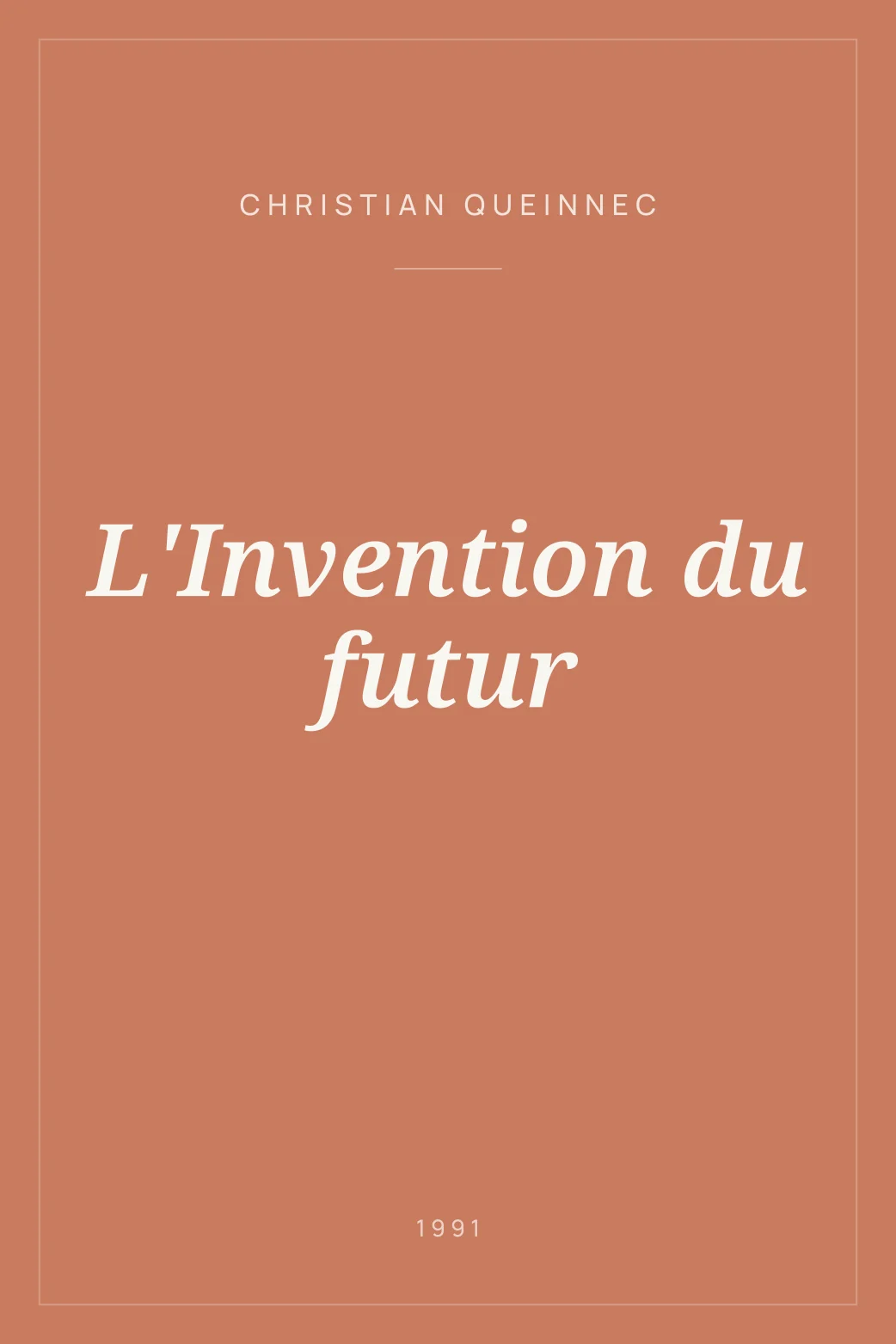 Portada de L'Invention du futur