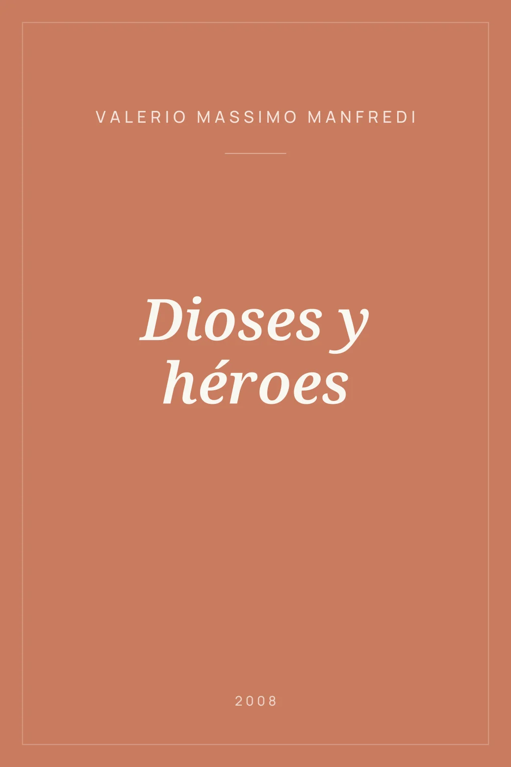 Portada de Dioses y héroes