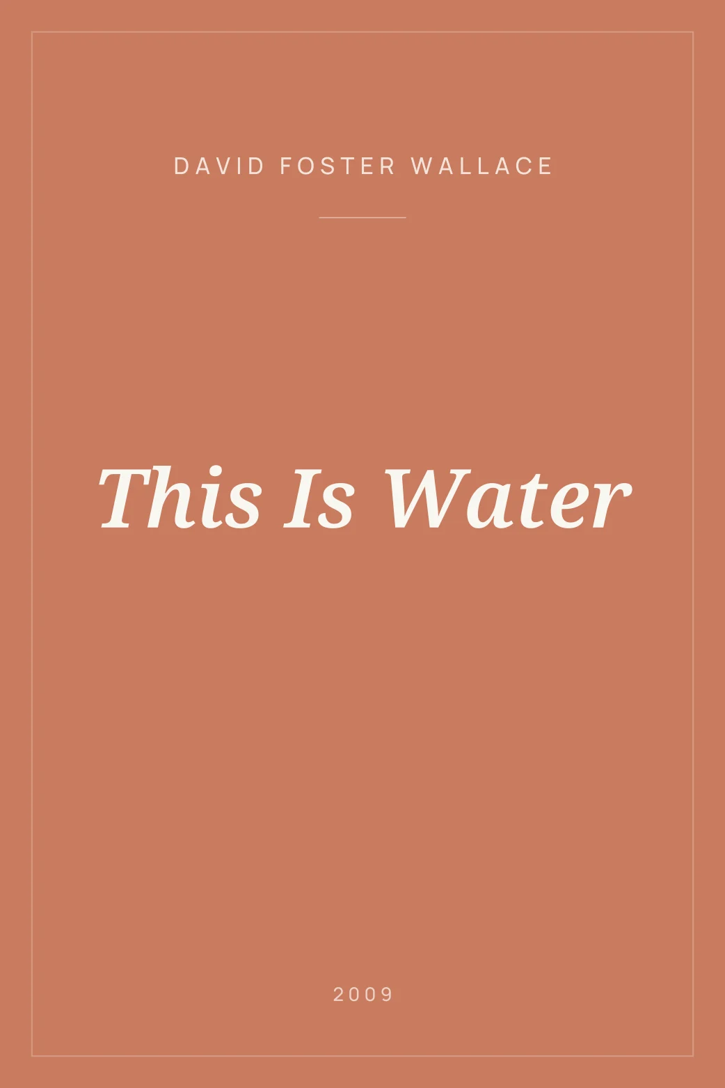 Portada de This Is Water