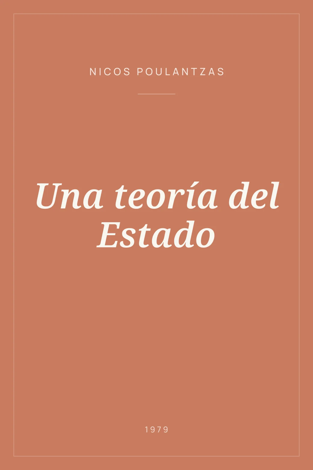 Portada de Una teoría del Estado